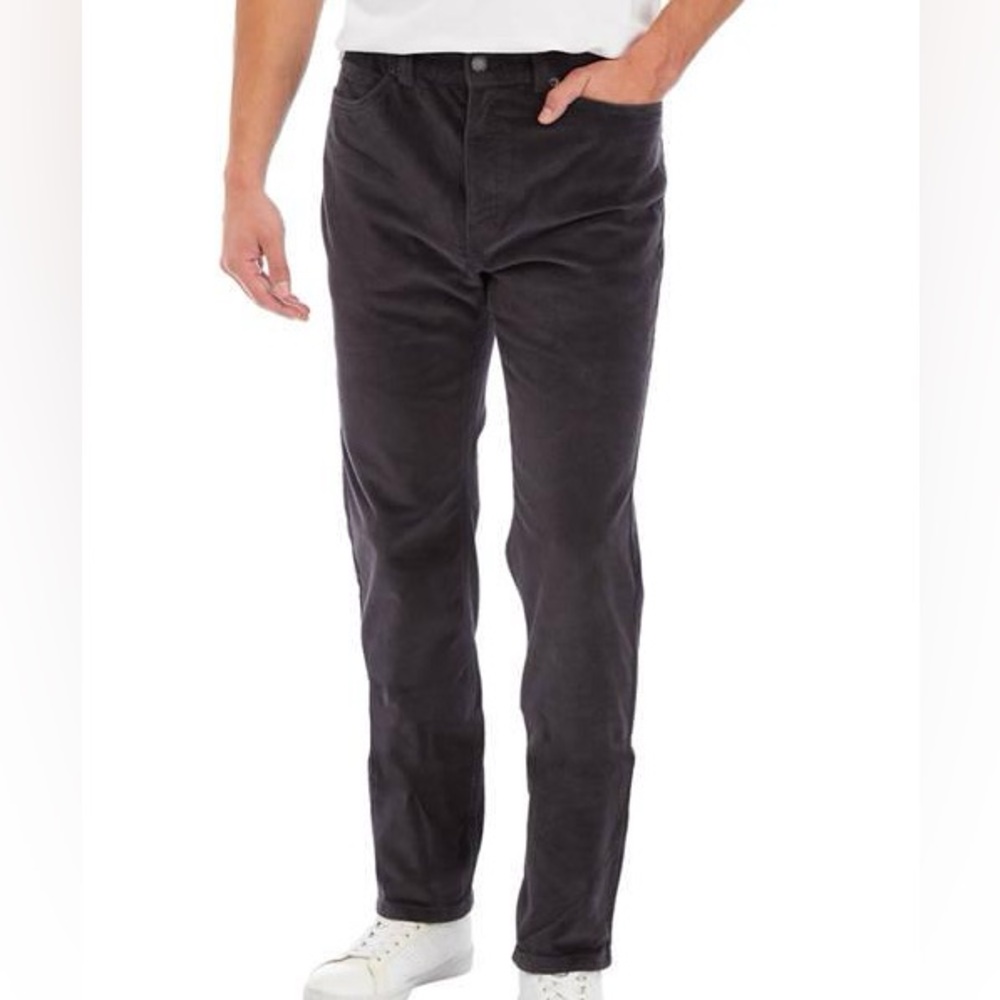 True Craft Men's Corduroy Pants in Dark Gray